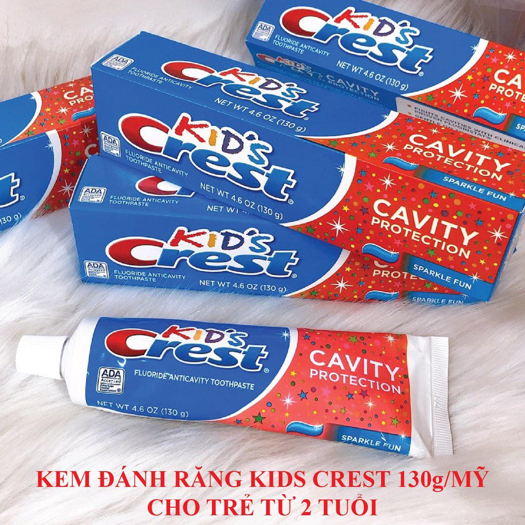 Kem đánh răng cho bé trên 2 tuổi Kid’s Crest Cavity Protection hộp 130g của Mỹ