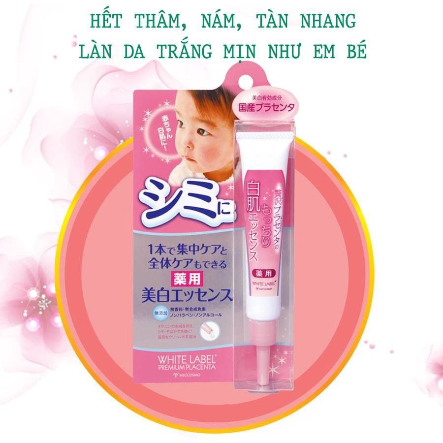 Kem làm mờ thâm nám sạm đen tinh chất nhau thai White Label Premium Placenta Whitening 20g của Nhật