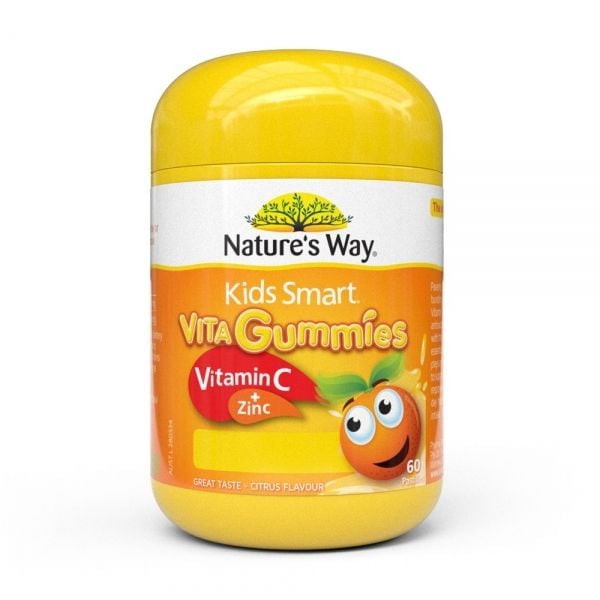 Kẹo dẻo cho bé Nature’s Way Vita Gummies Vitamin C + Zinc 60 viên Úc