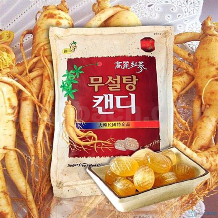 Kẹo hồng sâm không đường Hàn Quốc gói 500g - thùng 20 gói