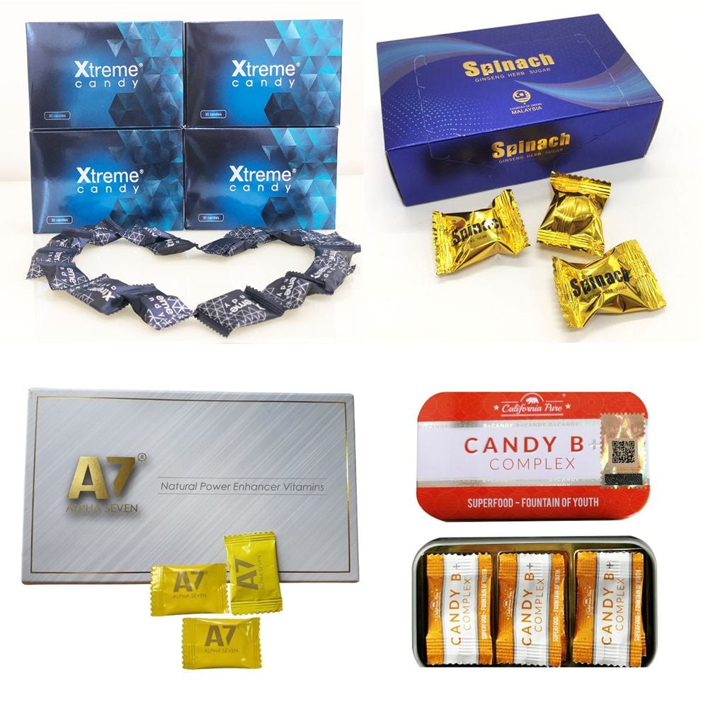Kẹo tăng cường sinh lý Nam Nữ - Xtreme, Spinach, A7 Alpha Seven, Candy B+ Complex