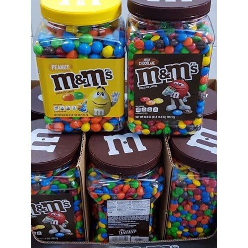 Kẹo socola sữa/socola đậu phộng M&M Chocolate Candies hộp 1757.7g của Mỹ