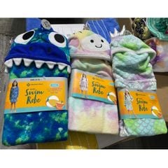 Khăn tắm biển cho bé Member's Mark Kids Swim Robe XXS (2/3) Shark, Unicorn, Mermaid