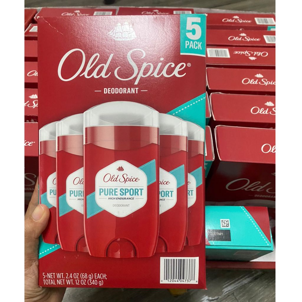 Lăn khử mùi nam Old Spice Pure Sport Deodorant hộp 5 chai x 68g của Mỹ