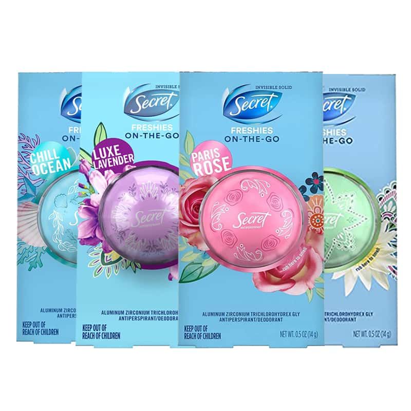 Lăn nách khử mùi nữ Secret Freshies On-The-Go Antiperspirant 14g của Mỹ
