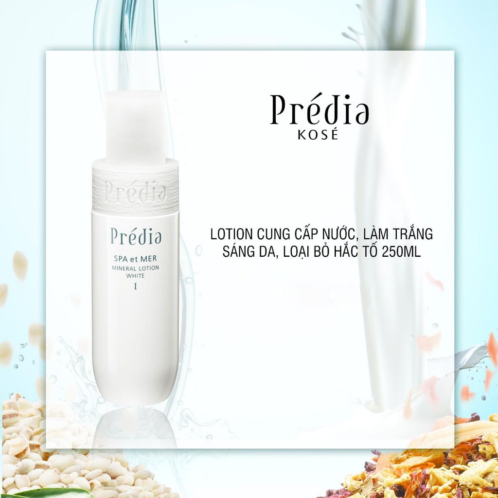 Lotion cung cấp nước, làm trắng da Kosé Prédia Spa Et Mer Mineral Lotion White I/II