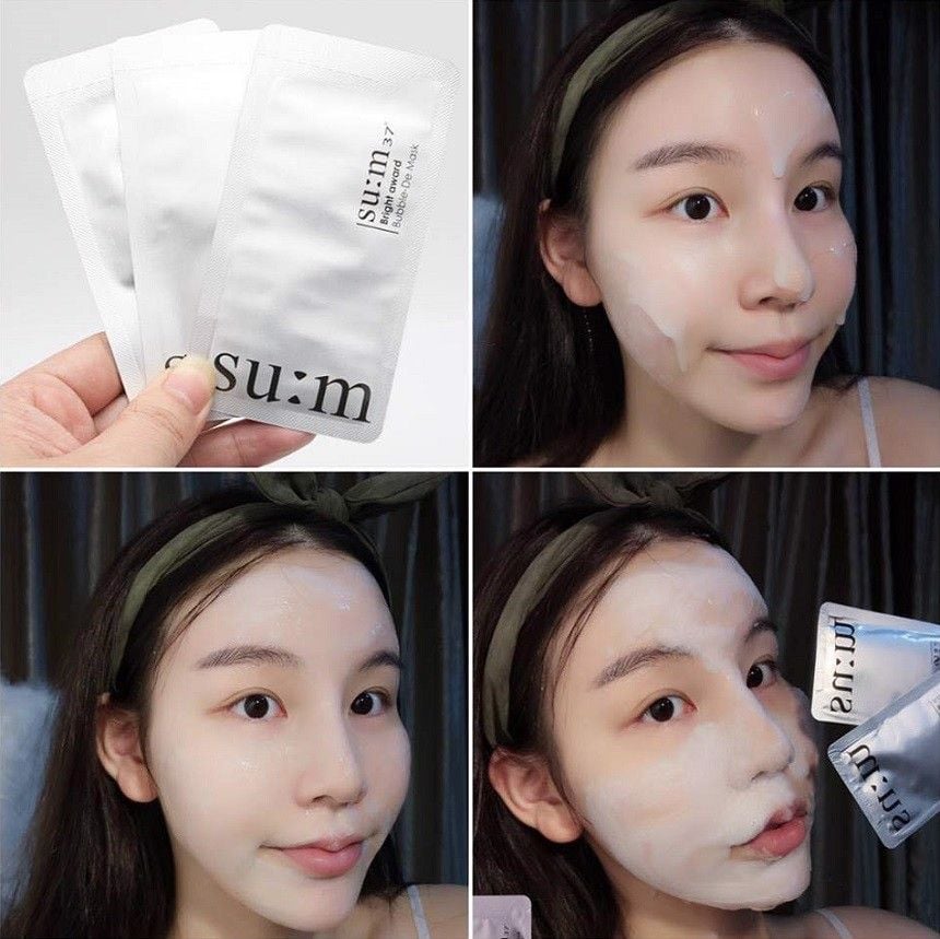 Mặt nạ sủi bọt thải độc Sum37 Bright Award Bubble De Mask của Hàn Quốc – TIẾN THÀNH BEAUTY