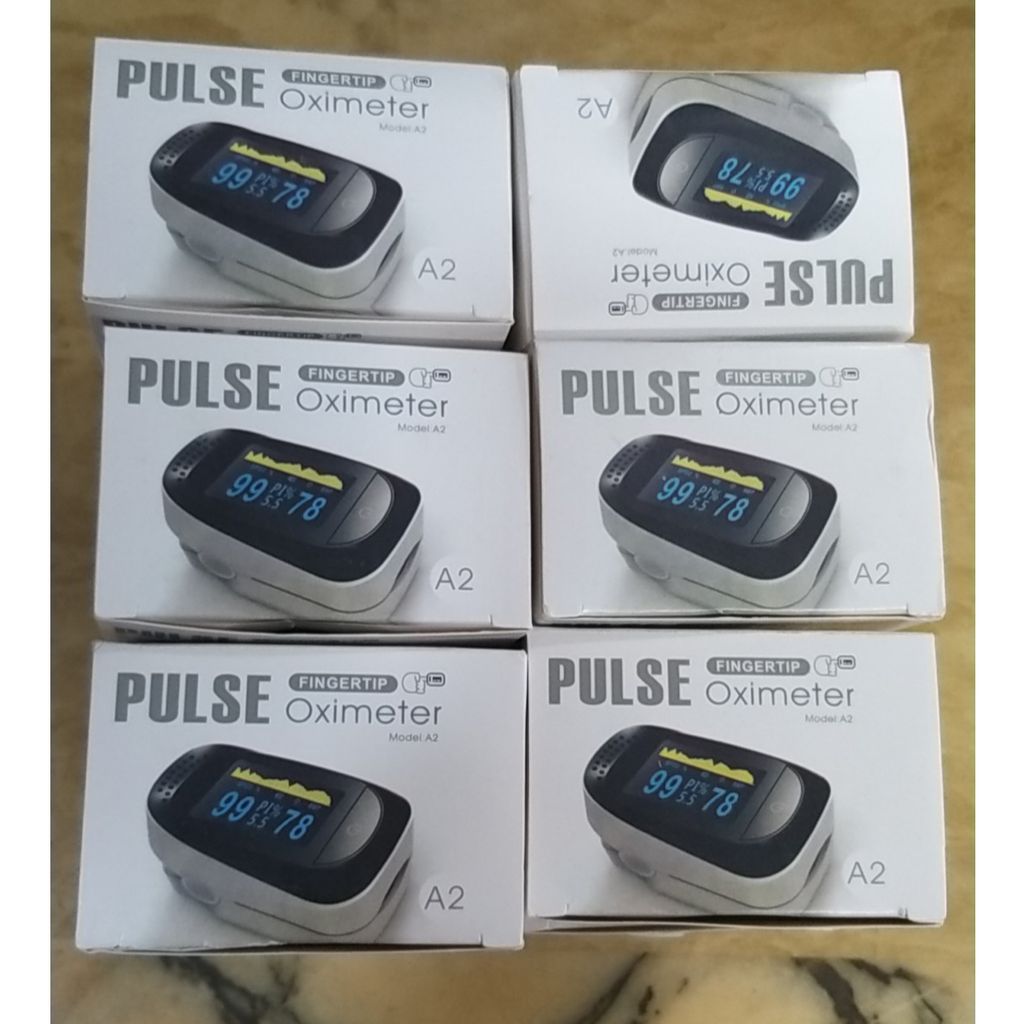 Máy đo oxy Spo2 nhịp tim Fingertip Pulse Oximeter A2 kẹp ngón tay mini