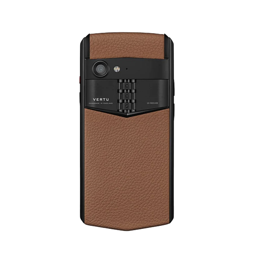 Aster P Gothic Calfskin Phone - Caramel Brown