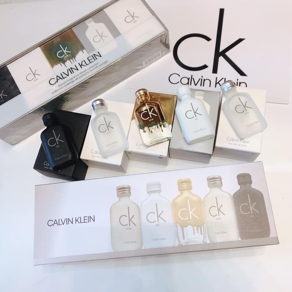 Set 5 chai Nước hoa mini Calvin Klein For Men Travel Collection 10ml