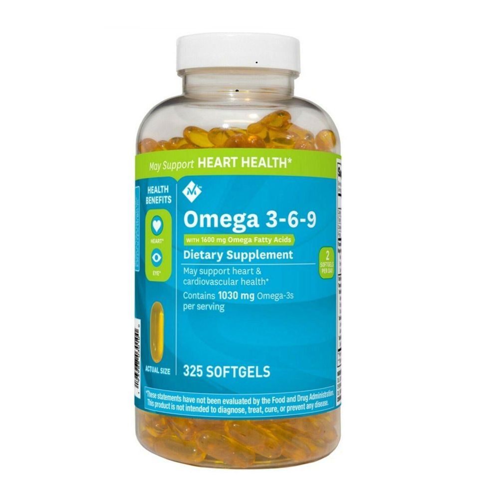 Viên uống bổ sung dầu cá Omega 3 6 9 Heart Health hộp 325 viên của Mỹ