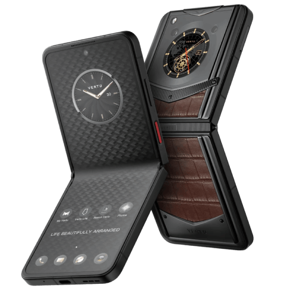 Vertu Ironflip Amber Brown Bes Fee Alligator Skin