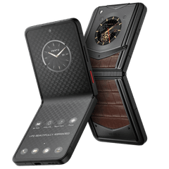 Vertu Ironflip Amber Brown Bes Fee Alligator Skin