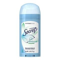 Lăn khử mùi sáp nữ Secret PH Balanced Unscented Invisible Solid 73g