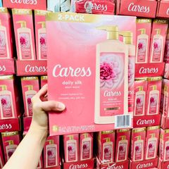 Cặp Sữa Tắm Hương Hoa Siêu Mịn Caress Daily Silk Body Wash set 2 chai x 750ml của Mỹ