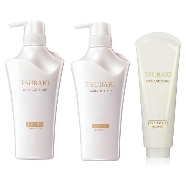 Dầu gội, dầu xả, kem xả phục hồi tóc hư tổn Tsubaki Damage Care của Nhật
