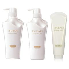 Dầu gội, dầu xả, kem xả phục hồi tóc hư tổn Tsubaki Damage Care của Nhật