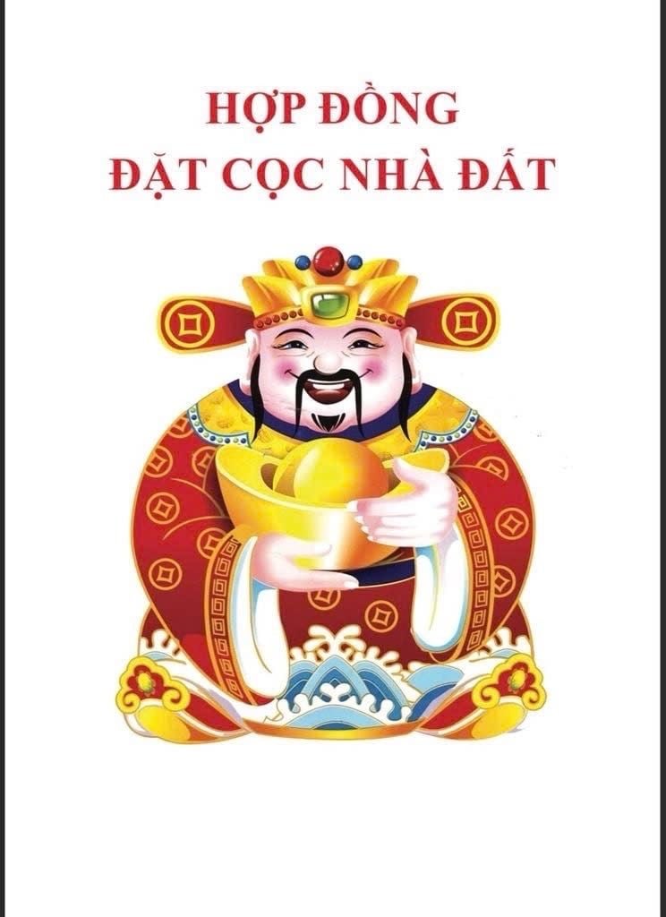 Sổ đặt cọc hợp đồng đặt cọc nhà đất 3 liên - 100 trang cao cấp Thần Tài Địa Tài