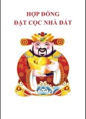 Sổ đặt cọc hợp đồng đặt cọc nhà đất 3 liên - 100 trang cao cấp Thần Tài Địa Tài