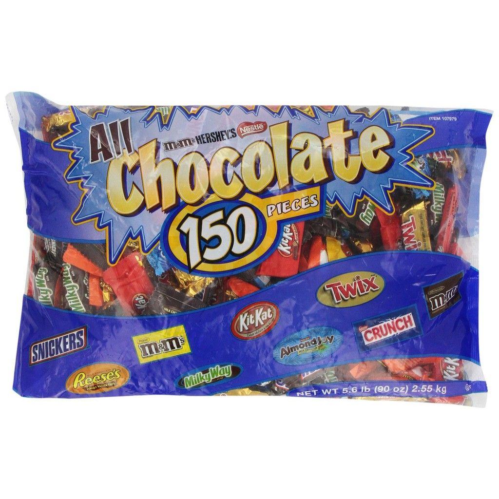 Kẹo Socola tổng hợp Kirkland M&M Hershey's All Chocolate 150 gói nặng 2.55kg của Mỹ