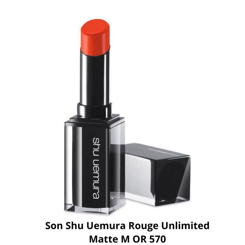 Son Shu Uemura Rouge Unlimited M OR 570 Màu Đỏ Cam Đẹp “Siêu Lòng”