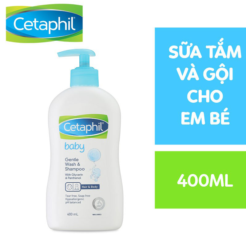 Sữa tắm gội cho bé Cetaphil Baby Gentle Wash & Shampoo 400ml của Mỹ – TIẾN  THÀNH BEAUTY
