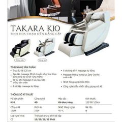 Ghế Massage Toàn Thân TAKARA K10 Tinh Hoa Chạm Đến Đẳng Cấp (Trắng Nâu/Trắng Sữa)