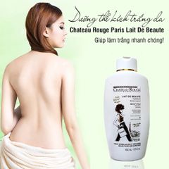 Dưỡng thể kích trắng da Chateau Rouge Paris Lait De Beaute của Pháp 400ml