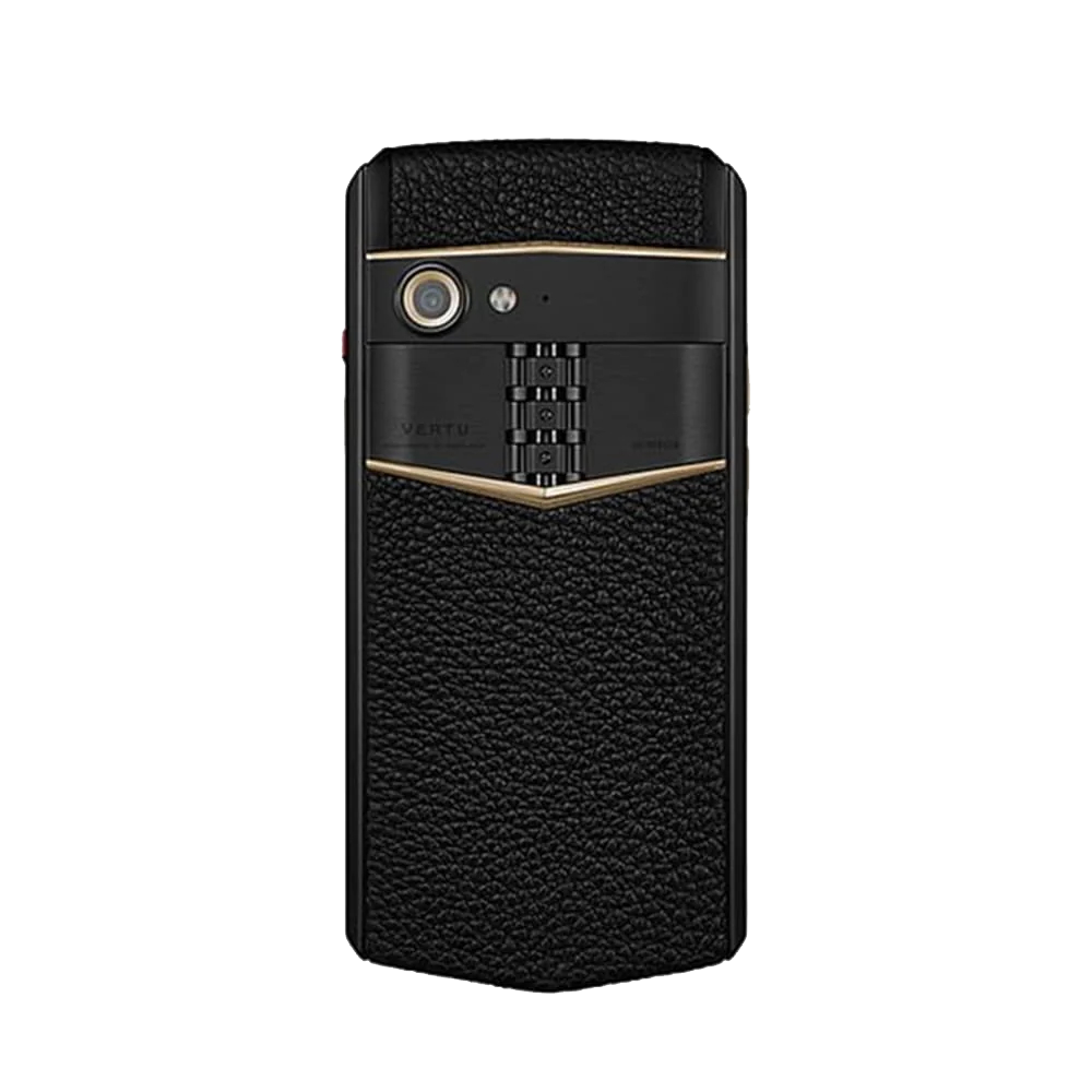 Aster P Gothic Gold Screw Calfskin Phone - Jade Black