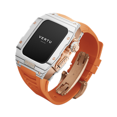 đồng hồ VERTU meta watch White Gold — Orange Watch Strap