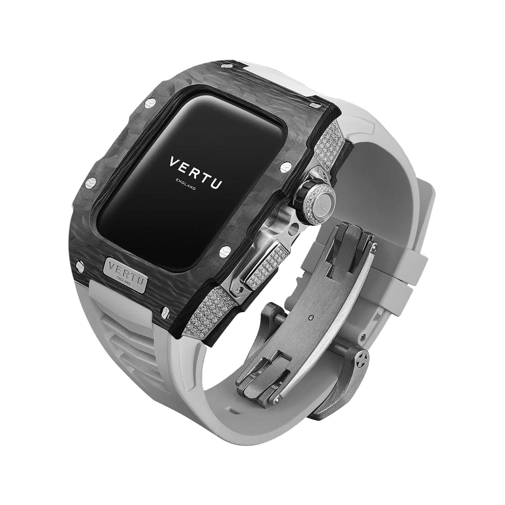 đồng hồ VERTU meta watch Black Diamond - White Strap