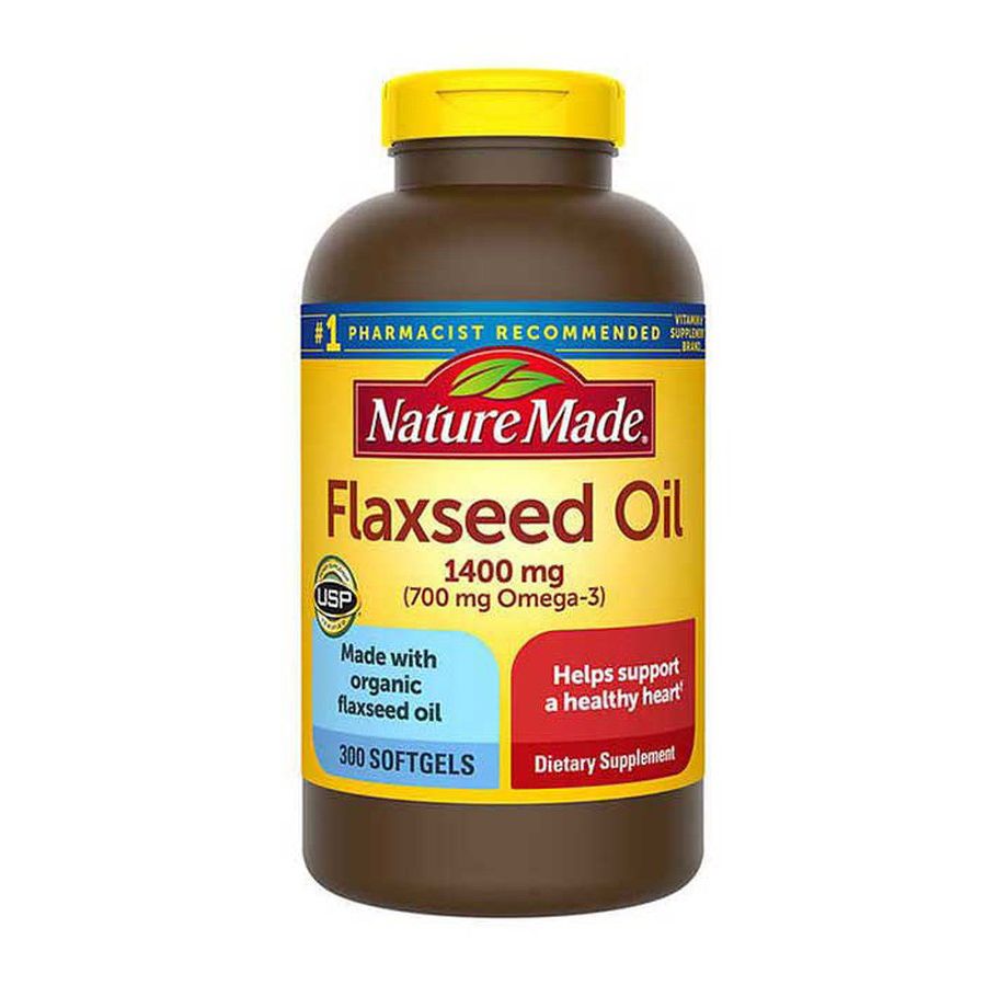 Viên uống Dầu hạt lanh Nature Made Flaxseed Oil 1400mg hộp 300 viên Mỹ