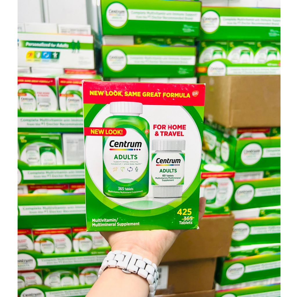 Centrum Adults bổ sung đa vitamin cho người lớn dưới 50 tuổi hộp 425 viên của Mỹ