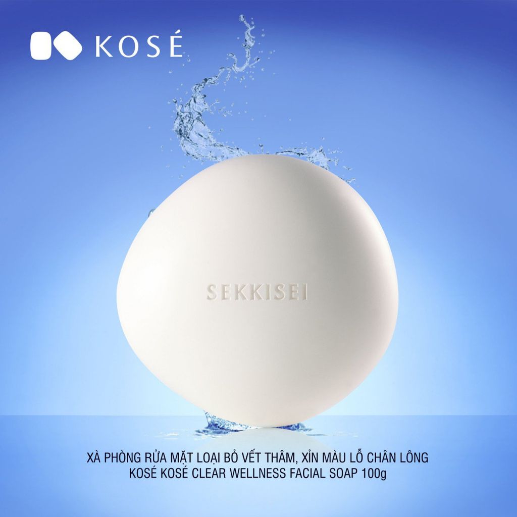 Xà phòng rửa mặt Kosé Sekkisei Clear Wellness Facial Soap 100g