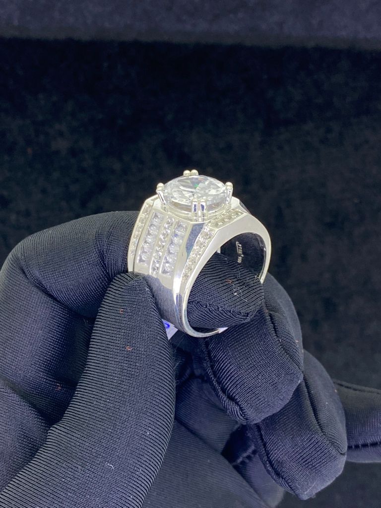 Nhẫn bạc nam 8,8 li số 4