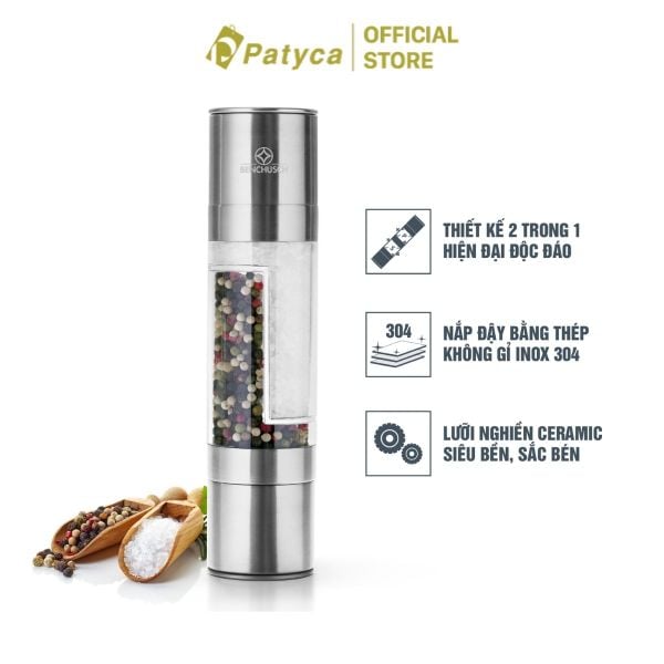 Dụng Cụ Xay Tiêu Và Muối 2 trong 1 Benchusch (Mini / Elegant/ Modern)