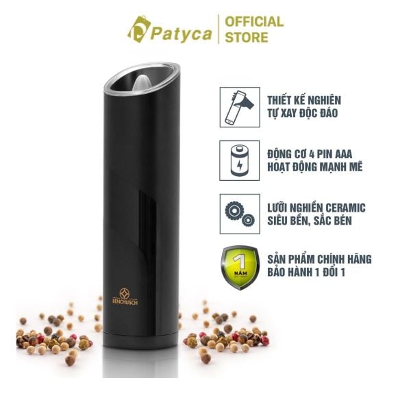 Máy Xay Tiêu Bằng Pin Tự Động Benchusch - 4 Pin
