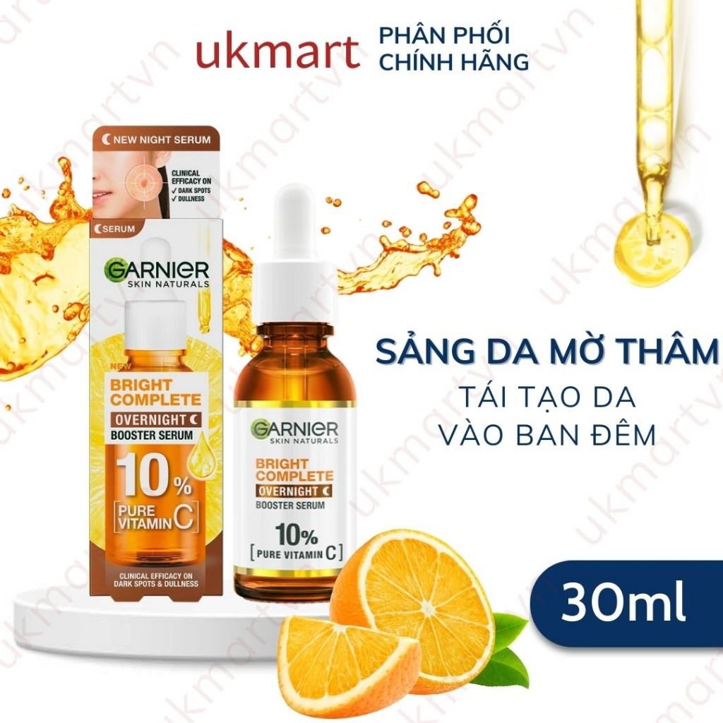 Dưỡng Chất Ban Đêm Giúp Sáng Da Giảm And Ngừa Thâm Garnier 10 Vitamin C