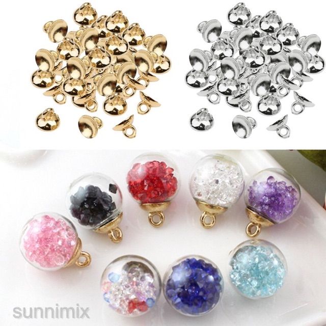 10 Chụp quả cầu treo làm trang sức resin