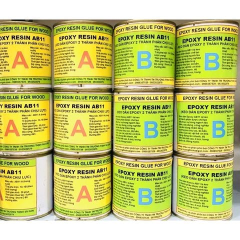  Keo dán gỗ, keo dán đá Epoxy chịu lực AB11 (bộ 500G) 