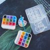 Khuôn resin đúc bảng màu và cọ vẽ