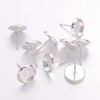Bộ 5 đôi bông tai màu bạc trắng 925 khay tròn đổ resin