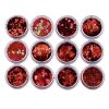 Set 12 hũ kim tuyến trang trí resin