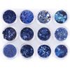 Set 12 hũ kim tuyến trang trí resin