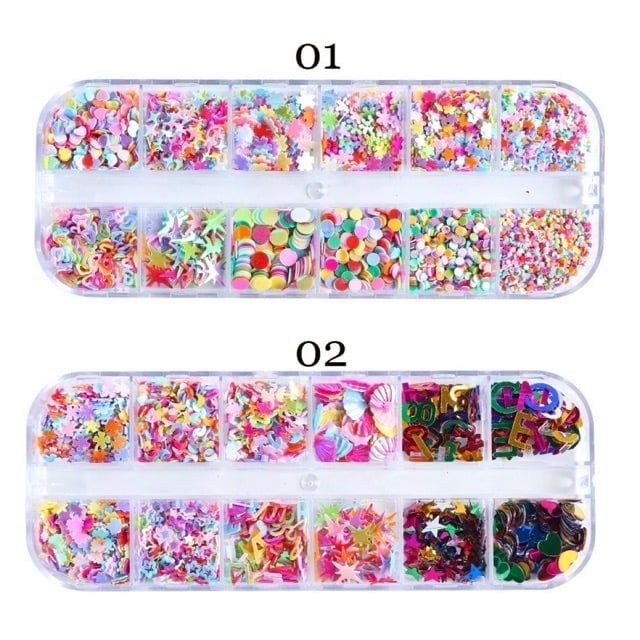 Set 12 kim tuyến hình và chữ