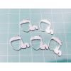 Khuôn kim loại resin làm móc khóa hình quả sồi màu bạc