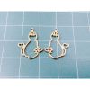 Khuôn móc khóa resin hình mèo đội vương miện màu vàng kim