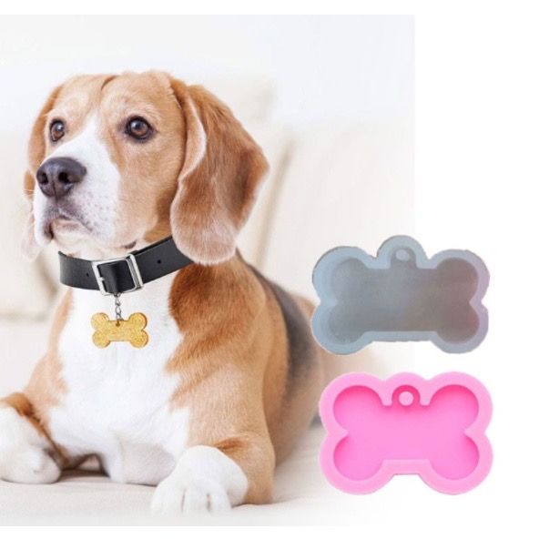 Khuôn silicone đúc nhựa resin làm bảng tên cho chó