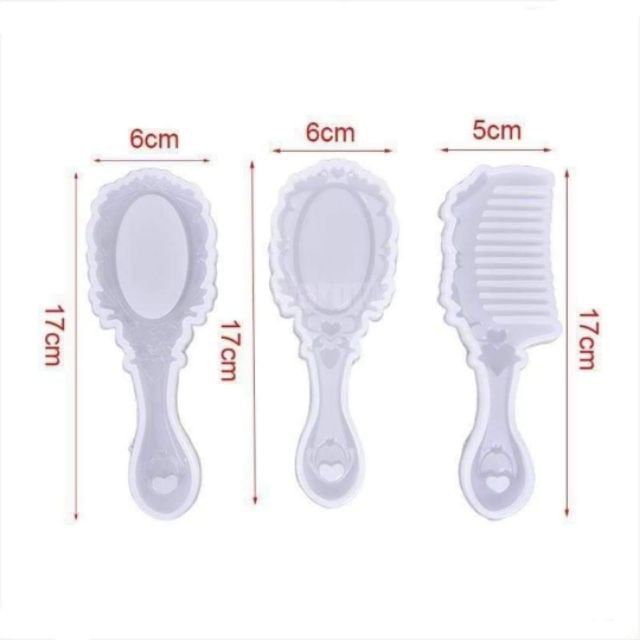 Khuôn silicone đúc resin gương và lược