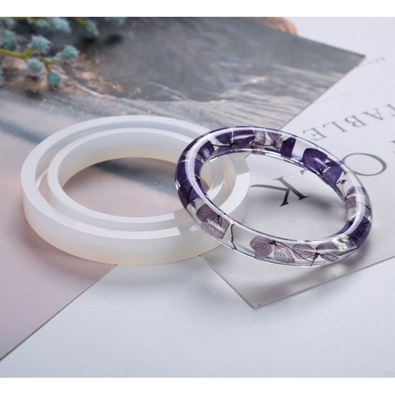 Khuôn silicone làm vòng tay resin tròn
